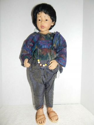 Vintage Gotz Boy Doll Named Kim By Artist Philip Heath 23/24 " Made In 1990 
