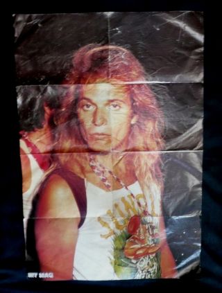 Vintage David Lee Roth Hit Mag Poster Van Halen Judas Priest Quiet Riot 1980s