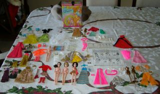 Topper Dawn Doll Single Doll Case With Dolls,  Clothes,  Stands And Accessories