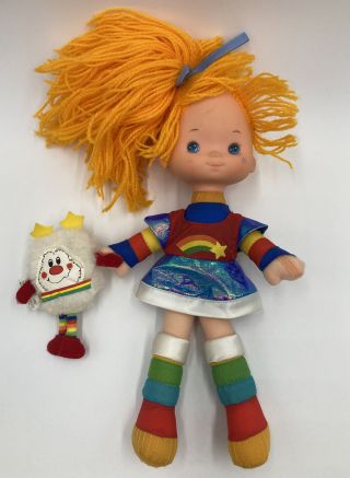 Vtg 1983 Rainbow Brite Doll 10 " Mattel Plush W/ Hand Twink Sprite Hallmark Toy