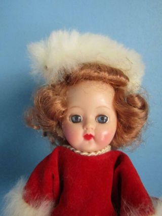 Vintage Cosmopolitan 8 " Ginger Doll In Red Skating Outfit Doll 1950 