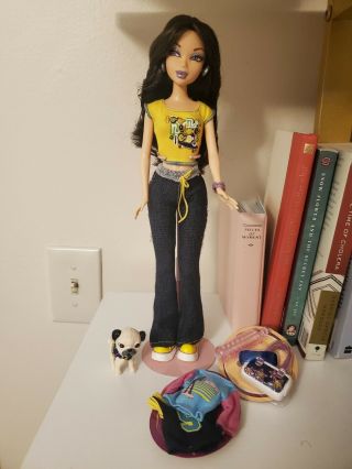 My scene teen tees nolee - mattel barbie doll 2000s w/ pet and accessories 2