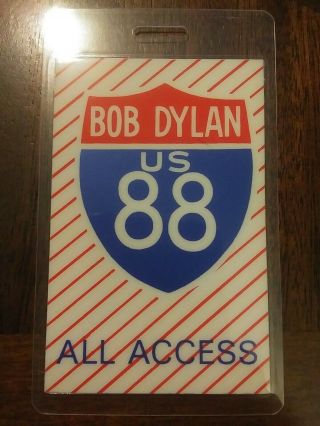 Bob Dylan 1988 Us Tour Backstage Pass Laminate All Access Vip Concert