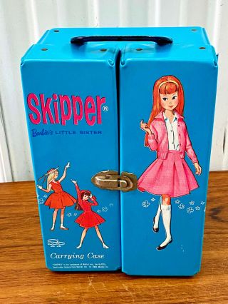 Vintage Skipper Barbie Doll Sister Carrying Case W/ Francie Doll & Clothes