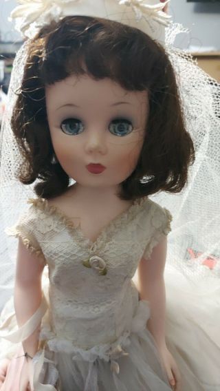 19 " Vintage American Character Toni Doll Brunette Bride