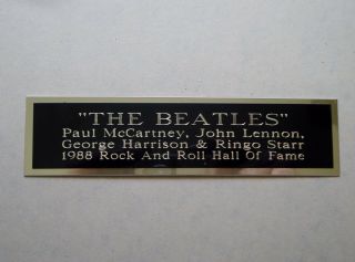 The Beatles Nameplate For A Signed Concert Poster Album Or Photograph 1.  5 " X 8 "