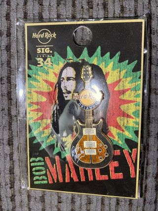 Hard Rock Cafe Orlando Pin Bob Marley Guitar Signature Series 34