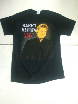 Barry Manilow - Live In Concert 2017 Tour - Size M Black Concert T - Shirt