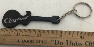 Cleveland Ohio Rock And Roll Hall Of Fame Keychain Guitar Bottle Opener 5”