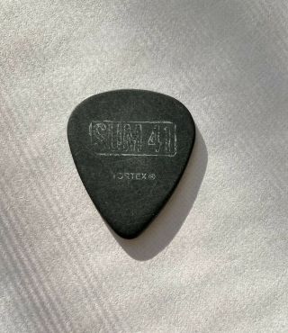 Sum 41 Jason Mccaslin Stage Tour Issued Guitar Pick Back To The Cone Black