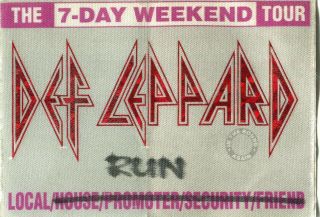 Def Leppard 1993 Weekend Concert Tour Backstage Pass Authentic 2