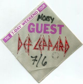 Def Leppard 1993 Weekend Concert Tour Backstage Pass Authentic 3