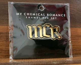 Mcr My Chemical Romance Logo Gold Tone Enamel Pin