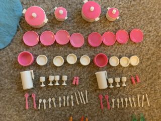 Vintage Barbie Dream House Furniture Accessories - Dishes,  Food,  Bedding,  etc. 3