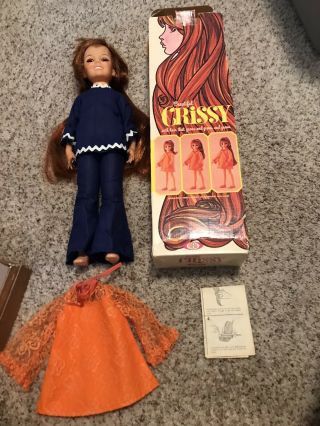Vintage 1970s Ideal Growing Hair Crissy Doll W/box,  Extra Outfit,  Instructions