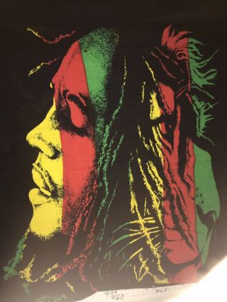 Bob Marley Lion Roots Rasta Reggae Scarf 47 X 67” 100 Rayon One Love
