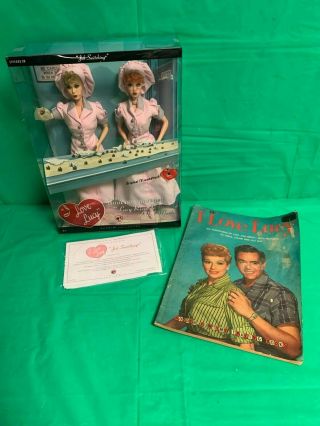 I Love Lucy Job Switching Barbie Doll Giftset - And Vintage Coloring Book 1959