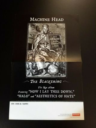 Machine Head - Promo Poster 11 " X 17 " The Blackening 2007 Metal 2 Sided Poster