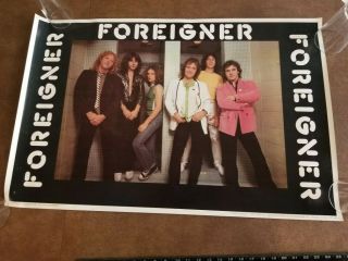 Foreigner Vintage 1980 Band Poster.  Head Games & 4 Album Era.  Members.