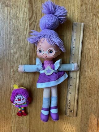 Rainbow Brite Shy Violet 10 In.  Doll With Sprite I.  Q.  1983 Vintage