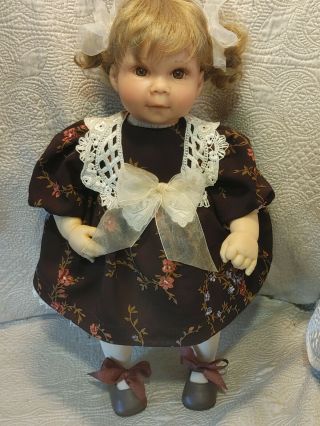 Lee Middleton 22 Inch Doll By Reva Schick Rare 601/1000 W/5pc Brown Dress