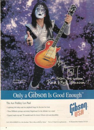 Kiss Ace Frehley 2000 Ad - Gibson Guitars Advertisement