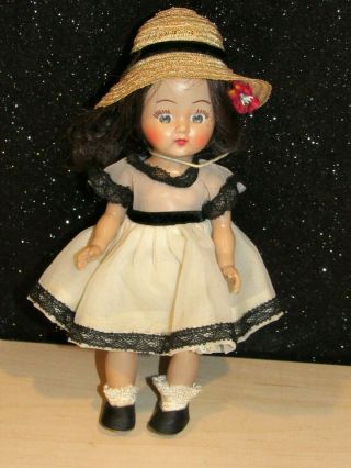 Vintage Cosmopolitan Ginger Doll Painted Lash Hard Plastic Walker Early Doll
