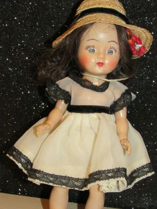 Vintage Cosmopolitan Ginger Doll Painted Lash Hard Plastic Walker Early Doll 2