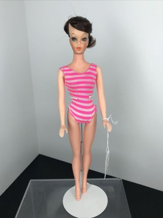 12” Vintage Barbie Clone Marked Eegee Pink Swimsuit Wendy Babs Babette 2