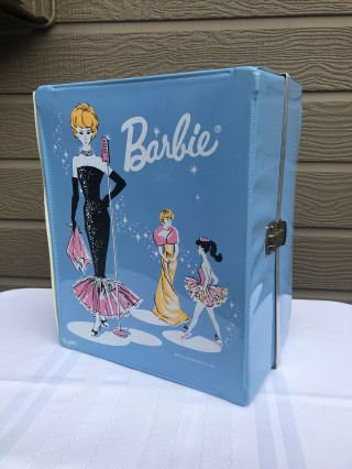 Vintage 1962 Barbie Doll Ponytail Double Wide Case With Hangers