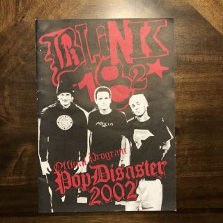 2002 Blink - 182 Pop Disaster Tour Concert Program Book Music History