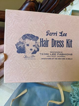 Terri Lee Doll Hair Dress Kit Curlers Hair Net Drape 2