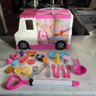 2016 Mattel Just Play Barbie Food Truck With Lights & Sound Rare
