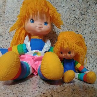 2 Vtg 1983 Rainbow Brite 18 " & 10 " Doll Hallmark Mattel