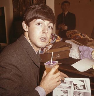 Old Large Photo The Beatles 1963 Tour Photo Of Paul Mccartney 1
