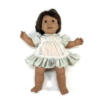 Rare 1985 Vintage Hasbro Wide Eyes Real Baby African American Doll Judith Turner