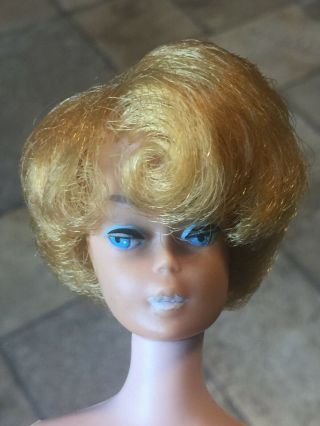 Vintage 60s Side Part? Bubble Cut Barbie Doll Reddish Blonde Hair Midge Body
