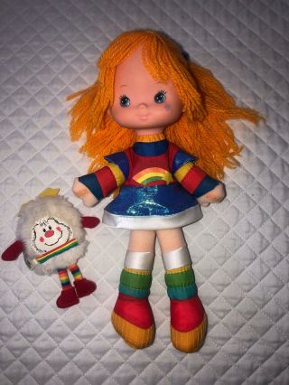 Vtg Mattel 1983 Hallmark Cards Rainbow Brite 10” Doll W/ 4” Twink Sprite Plush