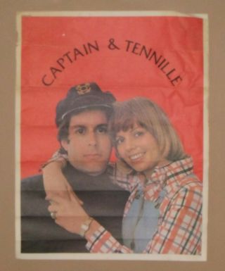 Vintage Pop Captain & Tennille Group Band Paper Promo Poster 22 X 17