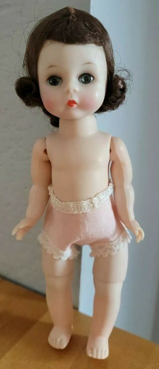 Vintage Bkw Madame Alexander - Kins Brunette Doll,  Nude