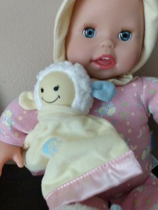 Fisher Price Little Mommy Bedtime Baby Lamb Lullabye Light Up Musical Doll 3