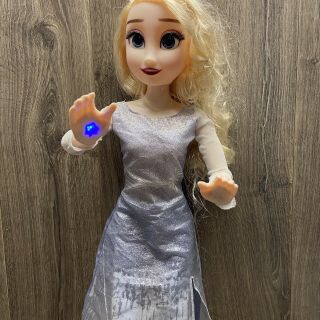 Disney Frozen My Size 32 " Elsa Playdate Ice Powers Lights Voice