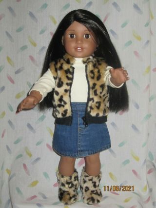 American Girl 18 " Doll - Black Hair And Brown Eyes