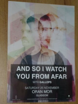 And So I Watch You From Afar,  Gallops - Glasgow Nov.  2017 Concert Gig Poster