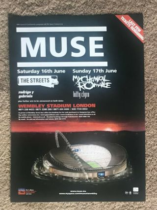 Muse - Wembley Stadium 2007 Full Page Uk Mag Ad My Chemical Romance The Streets