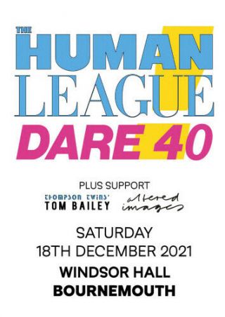2021 Human League Thompson Twins Live Bournemouth Concert Promo A4 Mini Poster