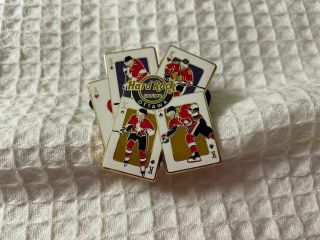 Hard Rock Cafe Pin Ottawa - An Ace & Four Kings Playing Cards W Hockey Players