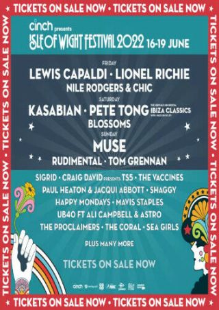 2022 Isle Of Wight Festival Iow Capaldi Richie Muse Promo Sheet A4 Mini Poster