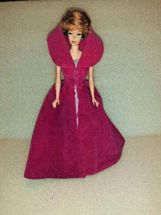 Pre - 67 Vintage Bubble Cut Barbie Doll 10 In 993 Sophisticated Lady Gown/cloak