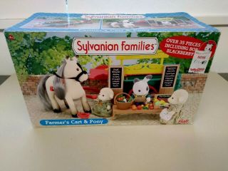 Vintage Sylvanian Families Flair Farmer’s Cart And Pony Boxed